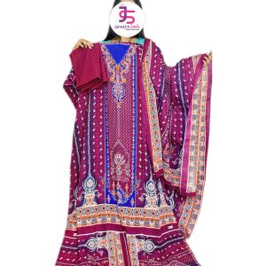Kalamkari Digital Printed Unstitched Three Piece – Trendy Ethnic Wear for Women